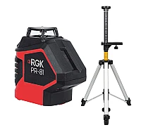 Лазерный уровень RGK PR-81 + штанга-упор RGK CG-2