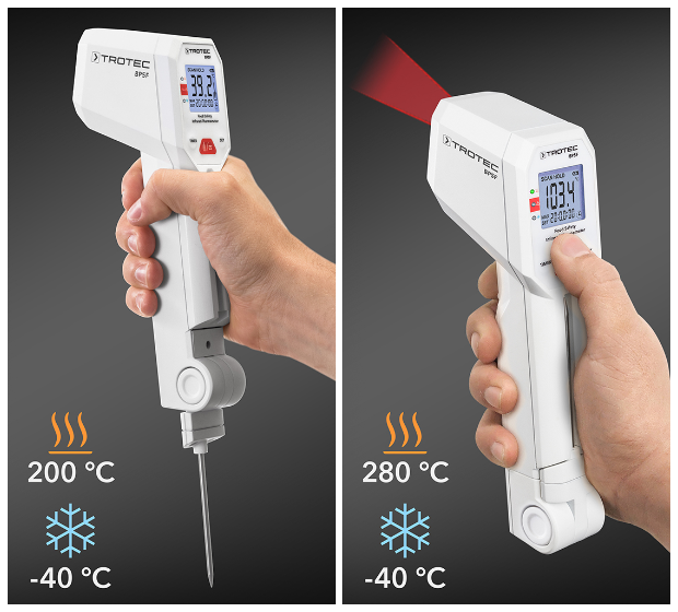 2-в-1 измерительный прибор для контроля температуры пищевых продуктов